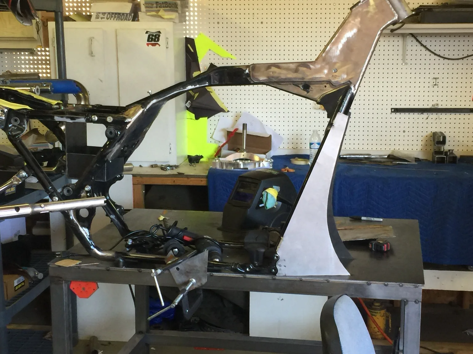 Custom Harley chin spoiler sheet metal fabrication