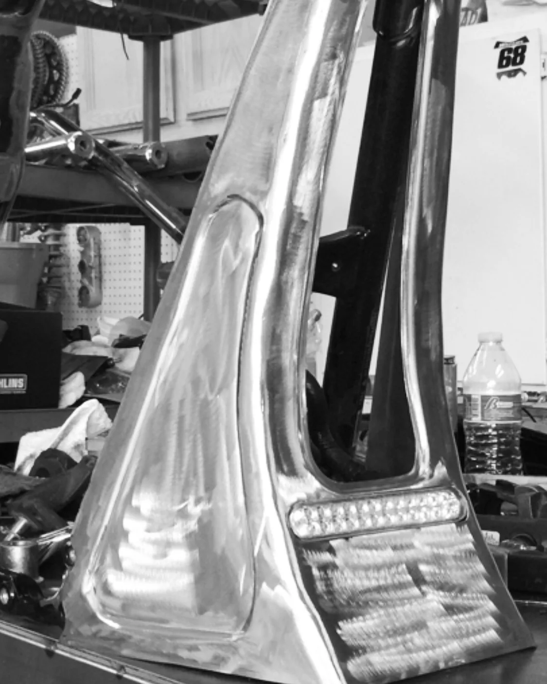 Metal finished Harley chin spoiler